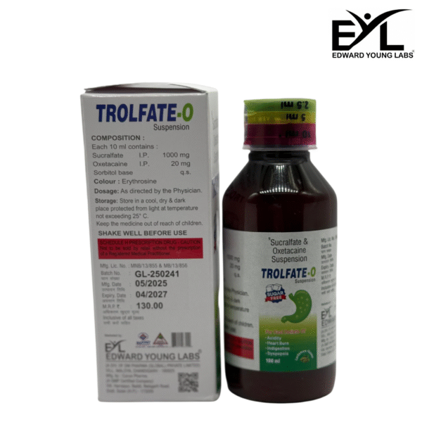 TROLFATE-O (Sucralfate & Oxetacaine Suspension) | Edward Young Labs