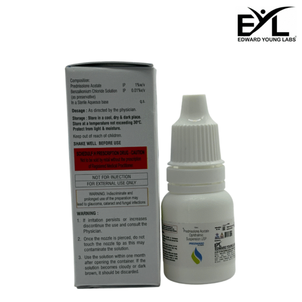 PREDWARD Eye Drops (Prednisolone Acetate Ophthalmic Suspension USP ) | Edward Young Labs