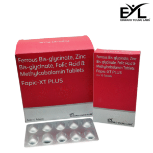 Fapic-XT PLUS (Ferrous Bis-glycinate, Zinc Bis-glycinate, Folic Acid & Methylcobalamin Tablets) | Edward Young Labs