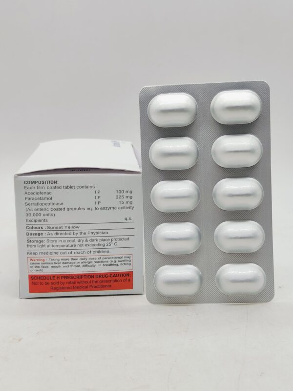 Advark-SP (Aceclofenac, Paracetamol & Serratiopeptidase Tablets) | Edward Young Labs
