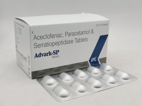 Advark-SP (Aceclofenac, Paracetamol & Serratiopeptidase Tablets) | Edward Young Labs