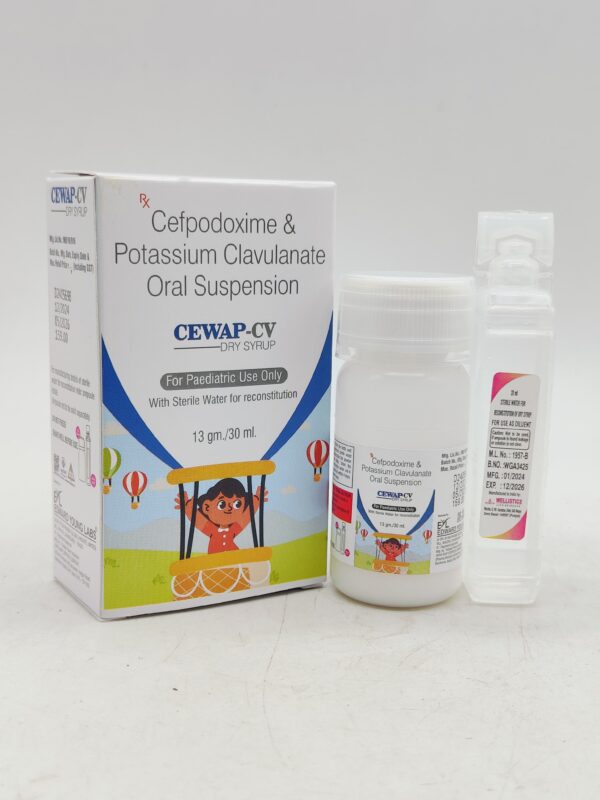 CEWAP-CV Dry Syrup (Cefpodoxime & Potassium Clavulanate Oral Suspension) | Edward Young Labs