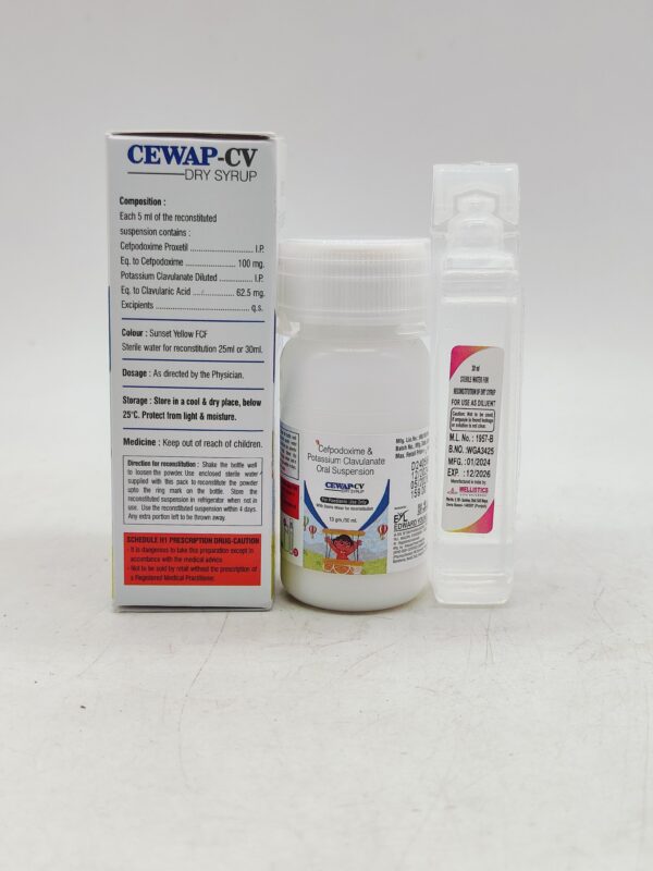 CEWAP-CV Dry Syrup (Cefpodoxime & Potassium Clavulanate Oral Suspension) | Edward Young Labs