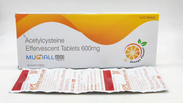 MUOIALL 600 (Acetylcysteine Effervescent Tablets 600mg) Sugar Free | Edward Young Labs