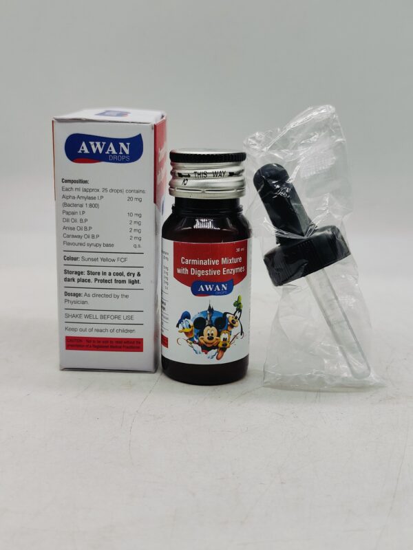 AWAN Drops (Carminative Mixture with Digestive Enzymes) | Edward Young Labs
