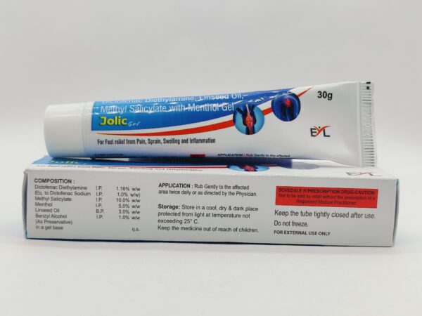Jolicgel (Diclofenac Diethylamine, Linseed Oil, Methyl Salicylate with Menthol Gel) | Edward Young Labs