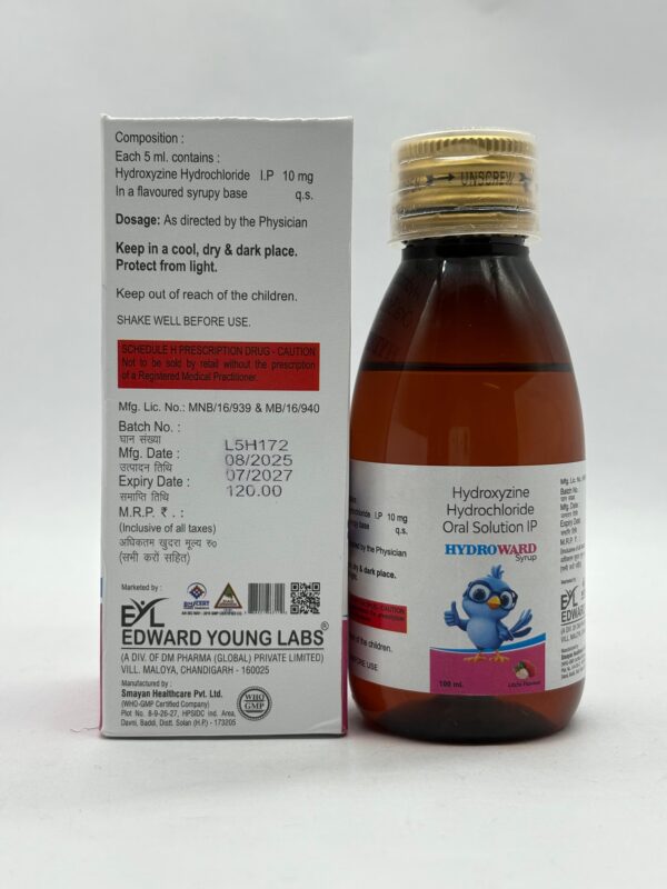 HYDROWARD Syrup (Hydroxyzine Hydrochloride Oral Solution IP) | Edward Young Labs